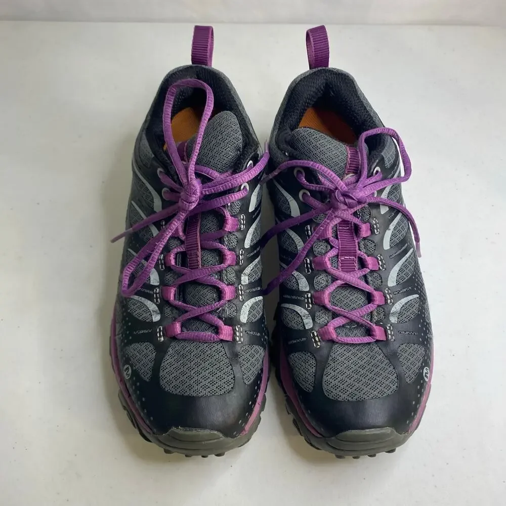 Womens Merrell Vibram Performance Footwear Black Purple Hiking Sneakers Shoes 6